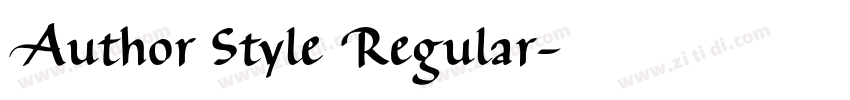 Author Style Regular字体转换 Author Style Regular字体转换